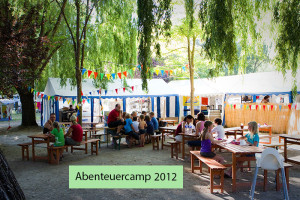 abenteuercamp 2012 Gemeinschaftsbereich des Familiencamps