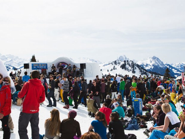 Das Ride-on-Music-Festival im Skigebiet