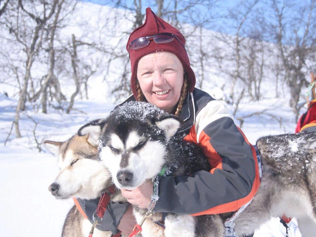kuscheln mit huskies