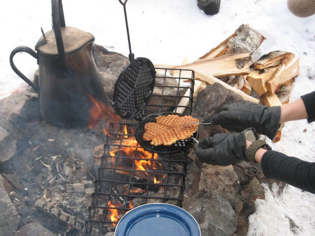 Waffelgrillen im Freien