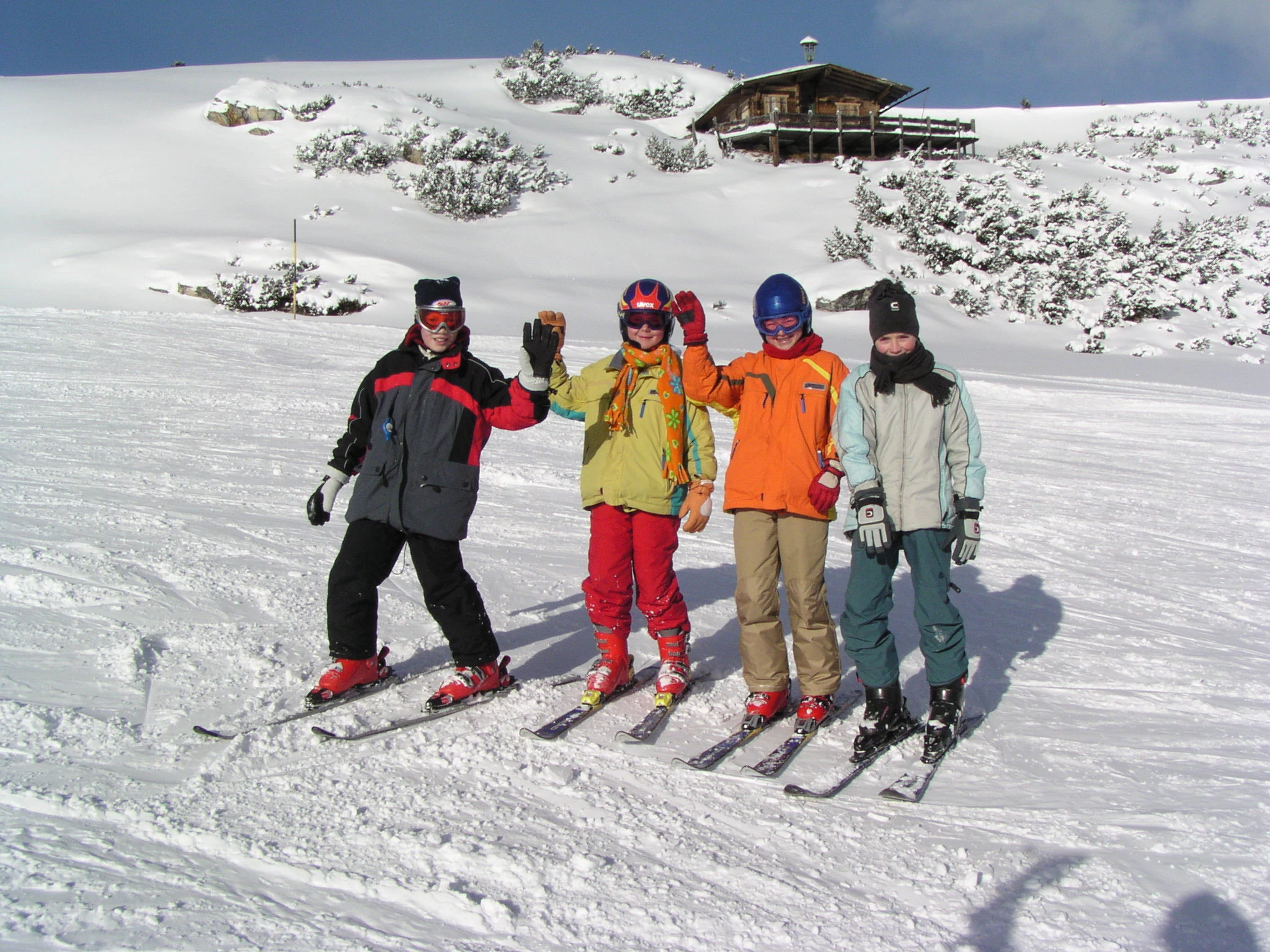Jugendliche im Skikurs im Skigebiet Gerlos