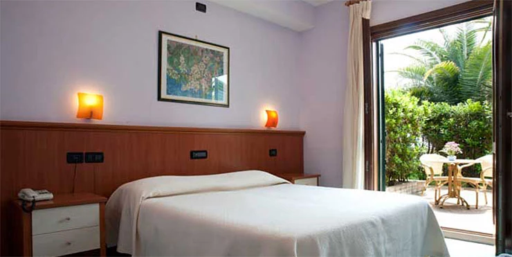 Beispiel eines Doppelzimmers im Sporthotel Il Tempio in Süditalien