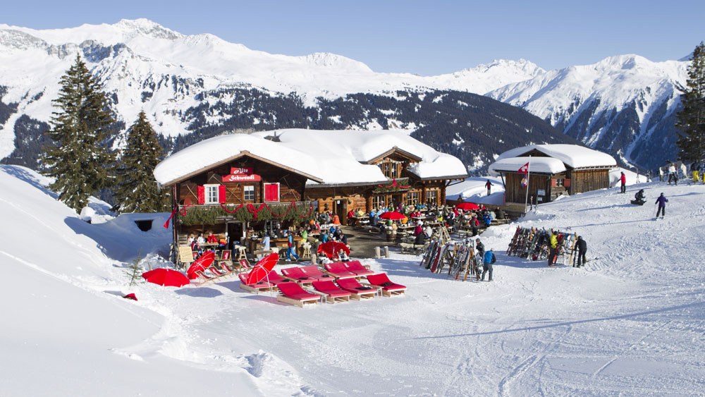 Hütte im Skigebiet Davos